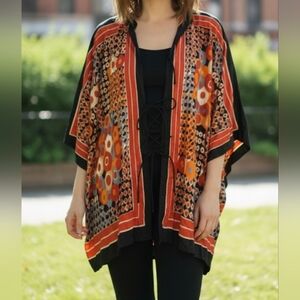 Liberty House Hawaii By Kamehameha Vintage Colorful Flowy Kimono Jacket S